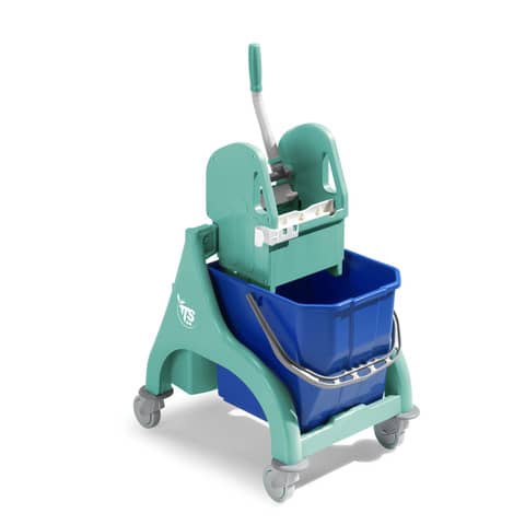 Carrello per pulizie TTS Nick Tec singolo - 25 Lt - verde 00006049